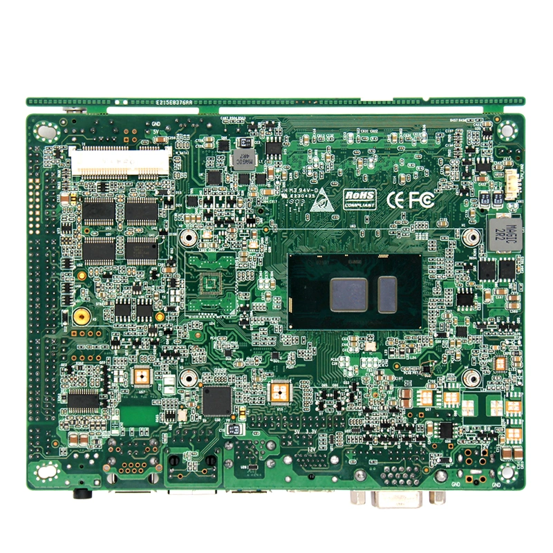 Industrial Motherboard 3855u Msata 4GB DDR4 VGA Lvds Display 2LAN Motherboards 2USB HD 6COM PS2 SATA DC12V Mini PC Motherboard
