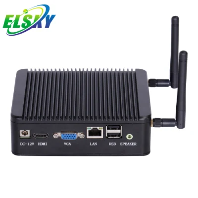 Hot Sale Elsky Fanless Pocket Nano Mini PC Dual Cores J1900 Processor for Industrial Control Computer Industrial PC